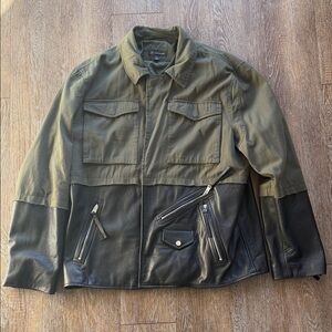 INC International Concepts Green and Black Military Jacket